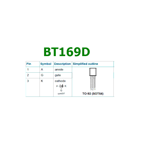 BT169 TRİSTÖR